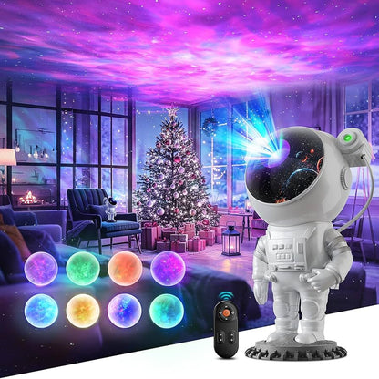 AstroLume™ 360° Galaxy Projector – Magnetic Astronaut Night Light with Remote Control