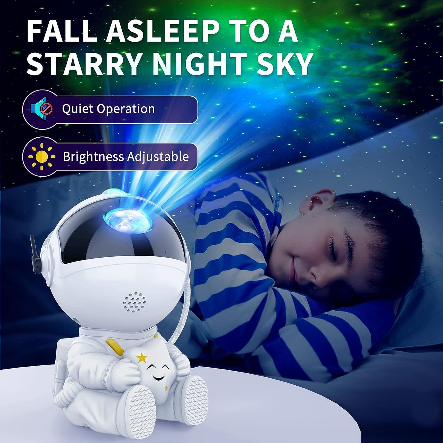 AstroLume™ 360° Galaxy Projector – Magnetic Astronaut Night Light with Remote Control
